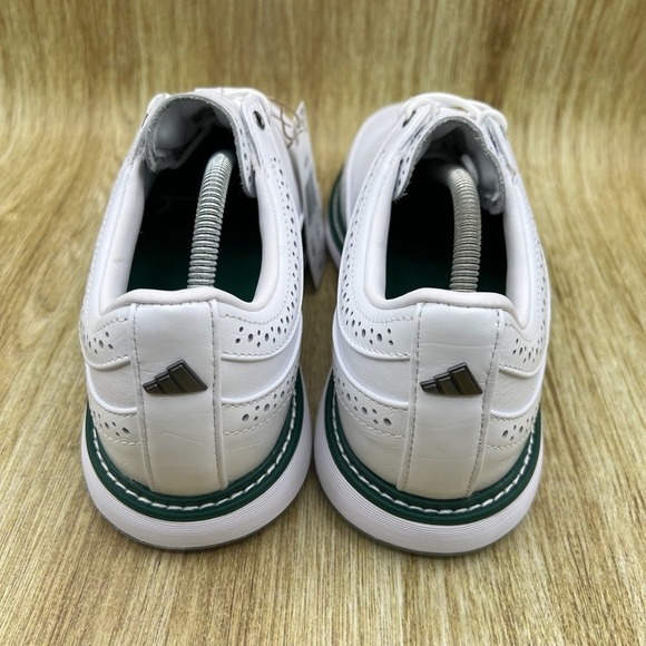 Adidas MC80 Spikeless Mens Size 6 Womens 7 Golf Shoes White Green Wingtip IE3526 main image 6